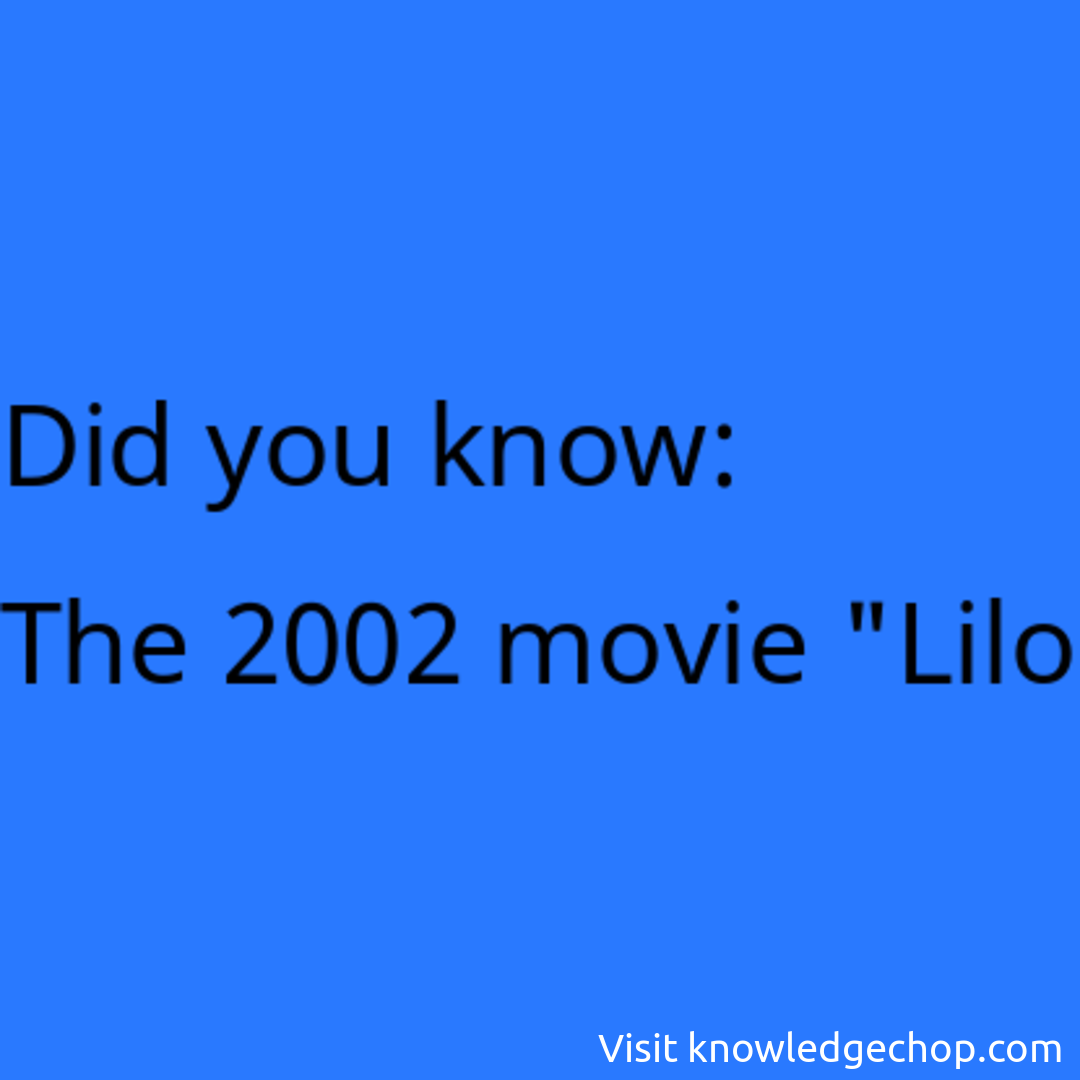   The 2002 movie 