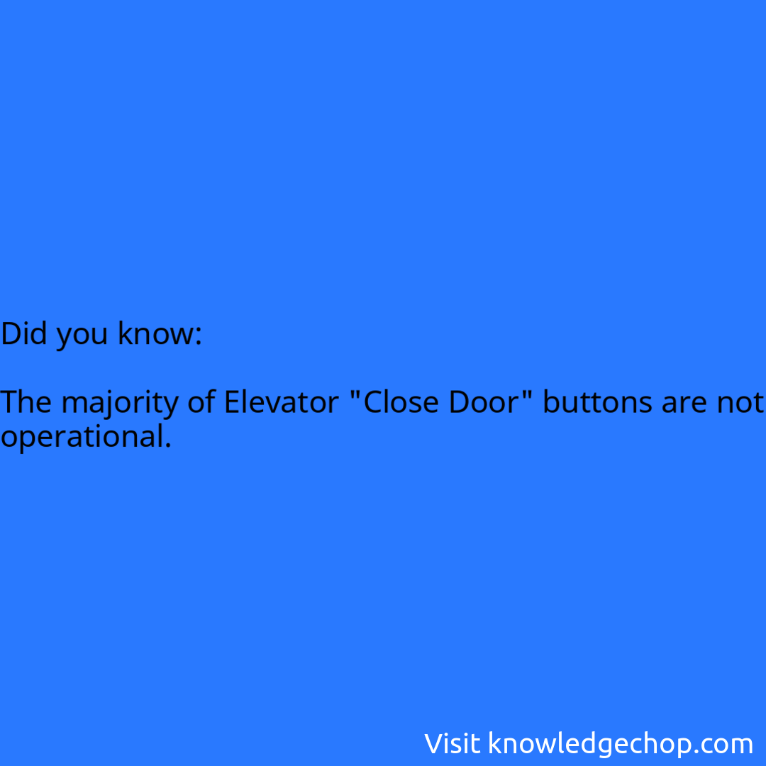   The majority of Elevator 