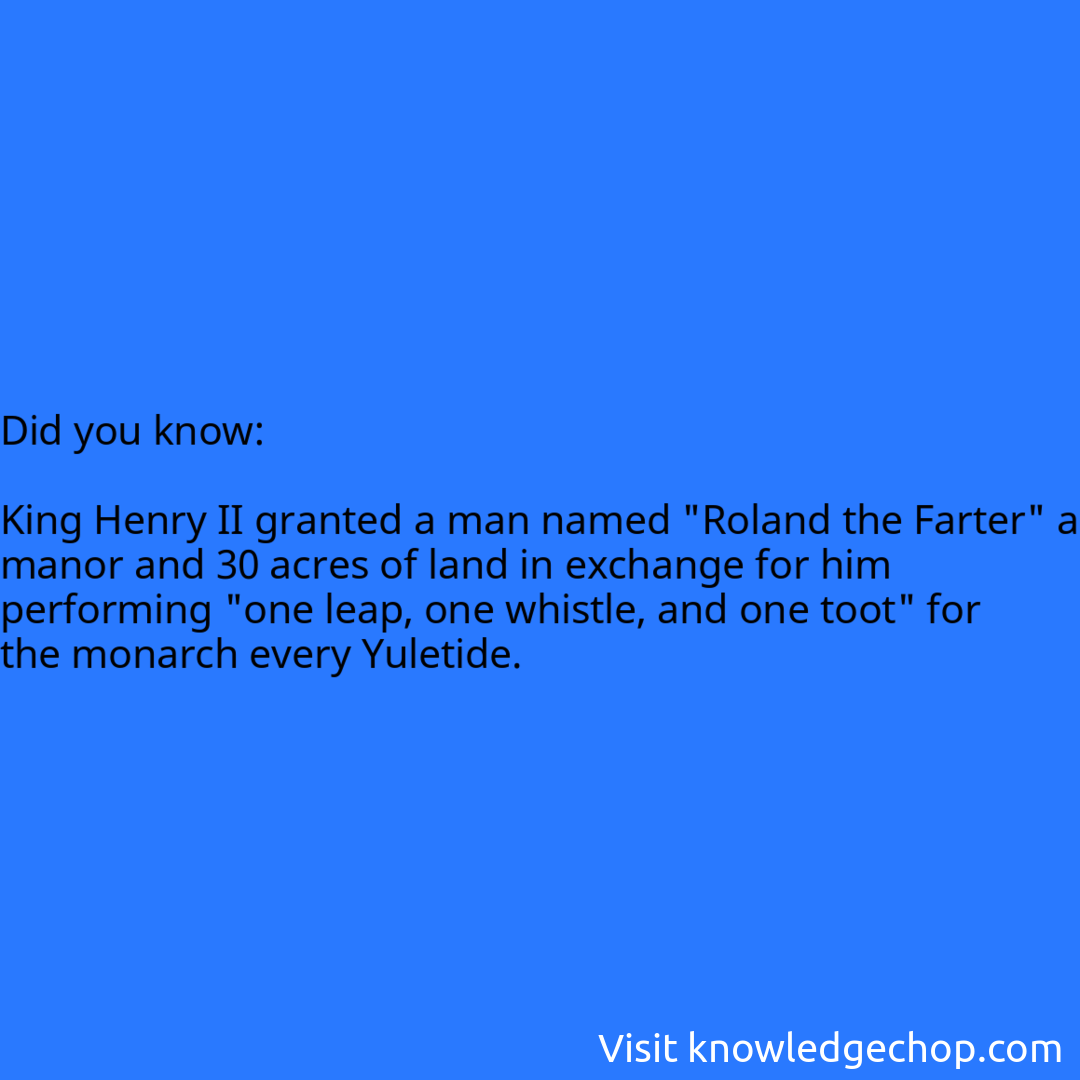   King Henry II granted a man named 