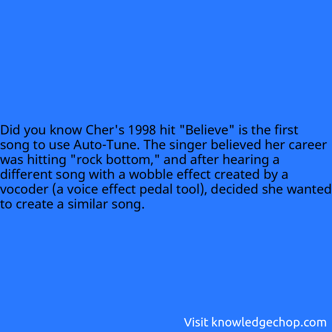 Cher's 1998 hit 