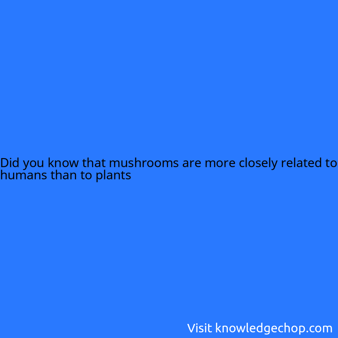 that mushrooms are more closely related to humans than to plants 🥷