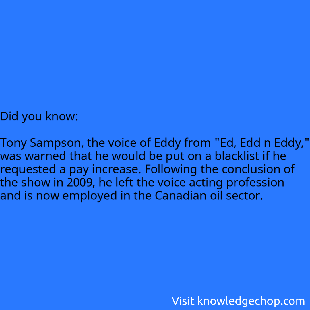   Tony Sampson, the voice of Eddy from 