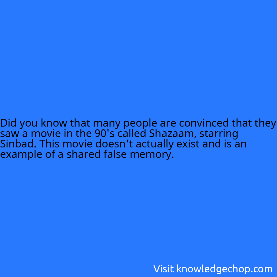 That Many People Are Convinced That They Saw A Movie In The 90 s Called
