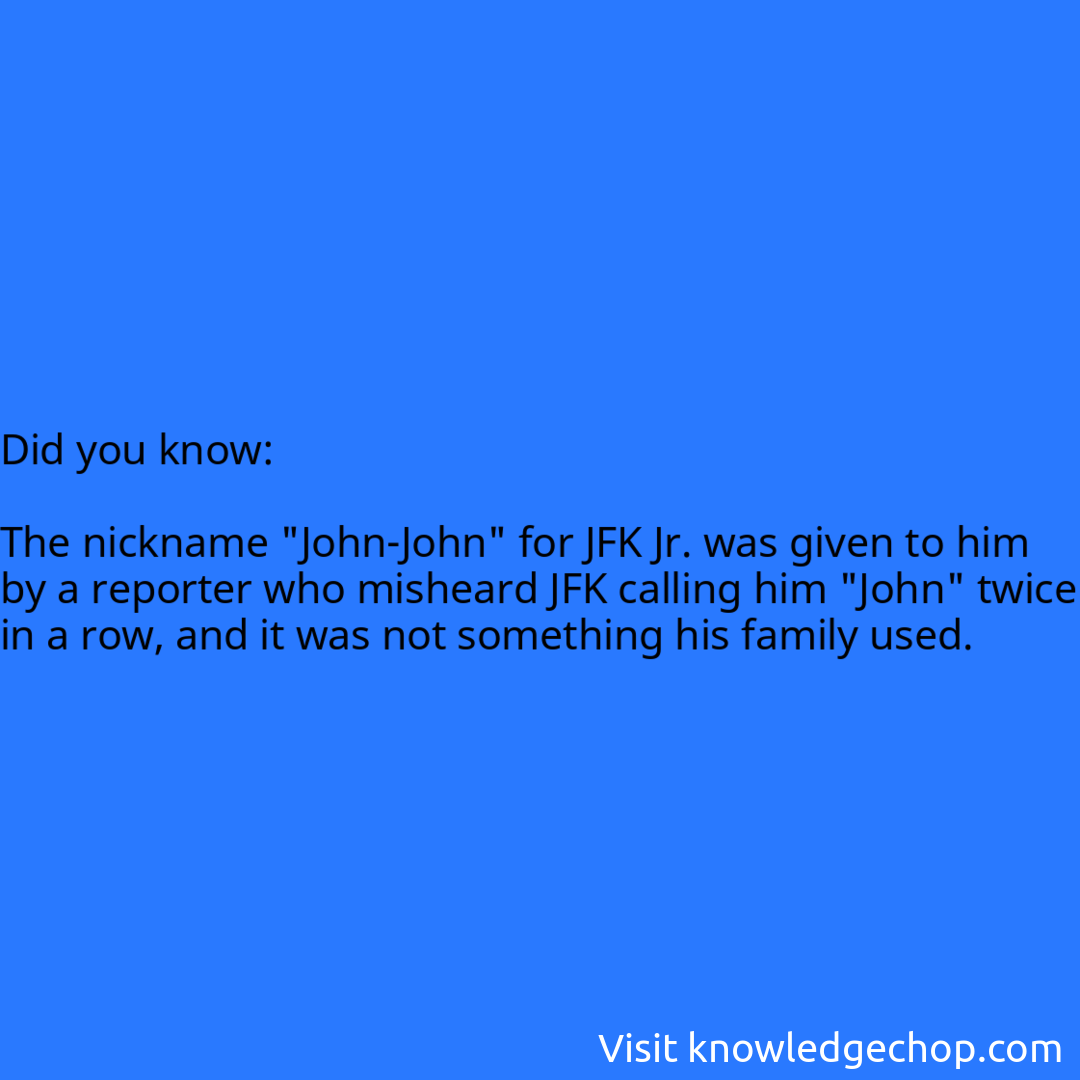   The nickname 