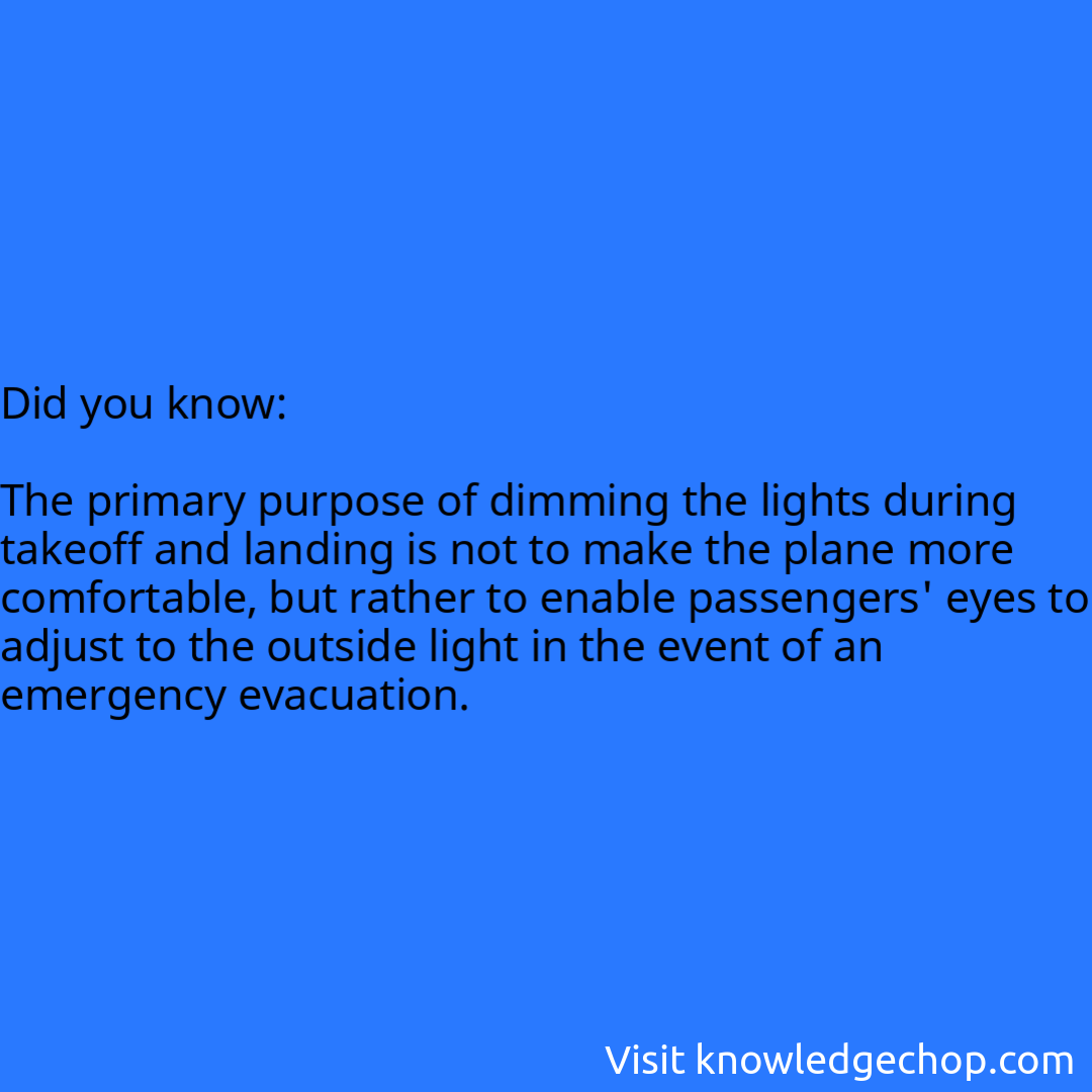   The primary purpose of dimming the lights during takeoff and landing is not to make the plane more comfortable, but rather to enable passengers' eyes to adjust to the outside light in the event of an emergency evacuation.