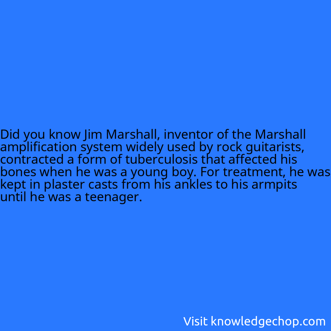 Jim Marshall, inventor of the Marshall amplification system widely used ...